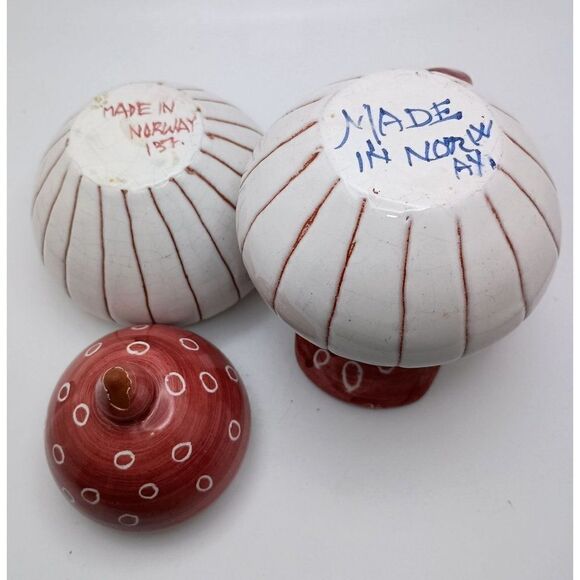 VTG MCM Norway Clay Pottery Keramik Sugar Bowl Lid Creamer Pitcher Kongsberg? - Picture 8 of 8